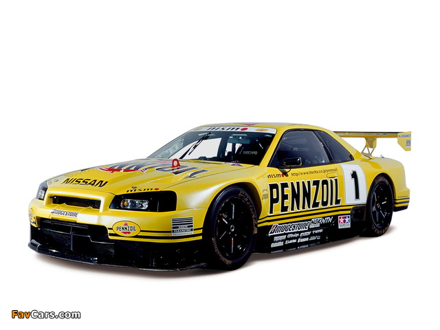 Nissan Skyline GT-R JGTC Race Car (BNR34) 1999–2003 wallpapers (640 x 480)