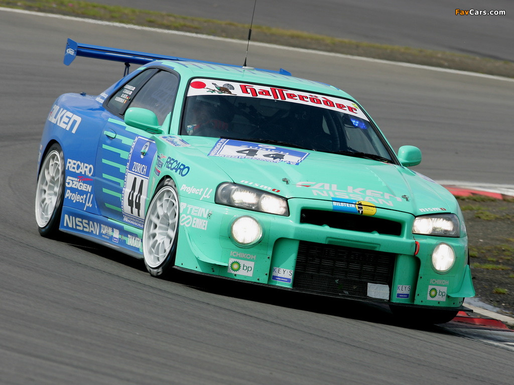 Nissan Skyline GT-R JGTC Race Car (BNR34) 1999–2003 wallpapers (1024 x 768)