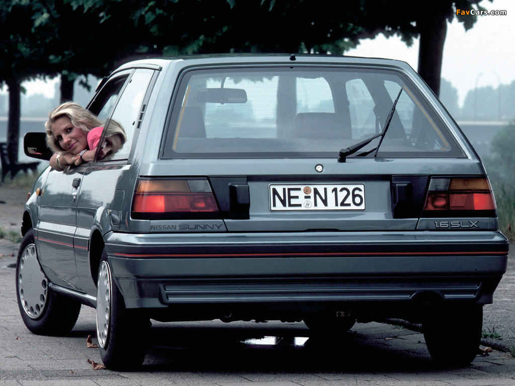 Nissan Sunny 3-door Hatchback (N13) 1986–90 images (1024 x 768)