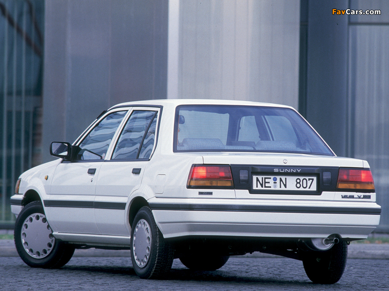 Nissan Sunny Sedan (N13) 1986–90 pictures (800 x 600)