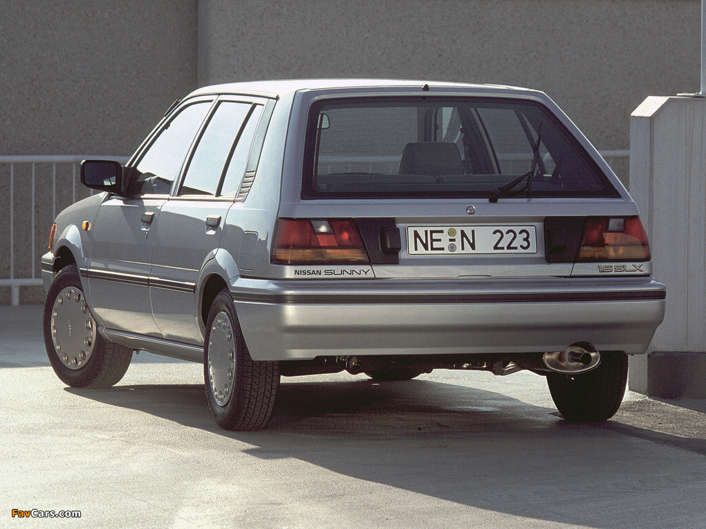 Nissan Sunny 5-door Hatchback (N13) 1986–90 wallpapers (1024 x 768)