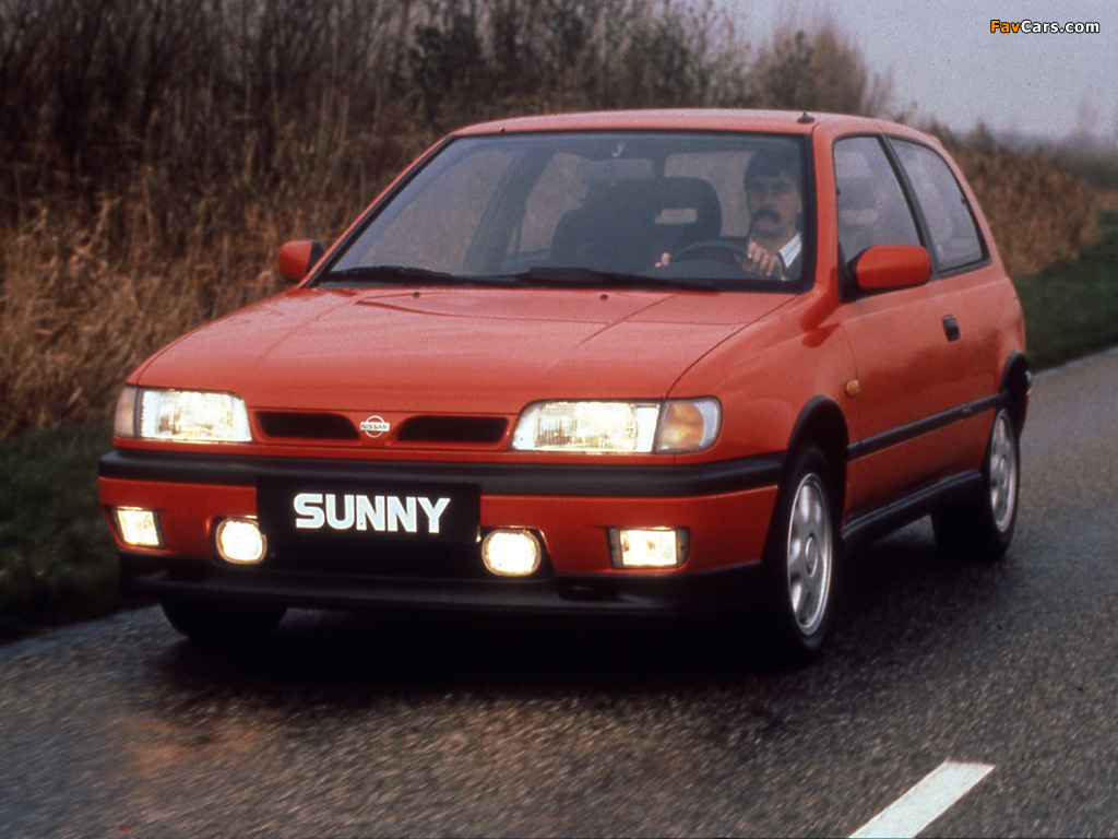 Nissan Sunny 3-door (N14) 1990–95 photos (1024 x 768)