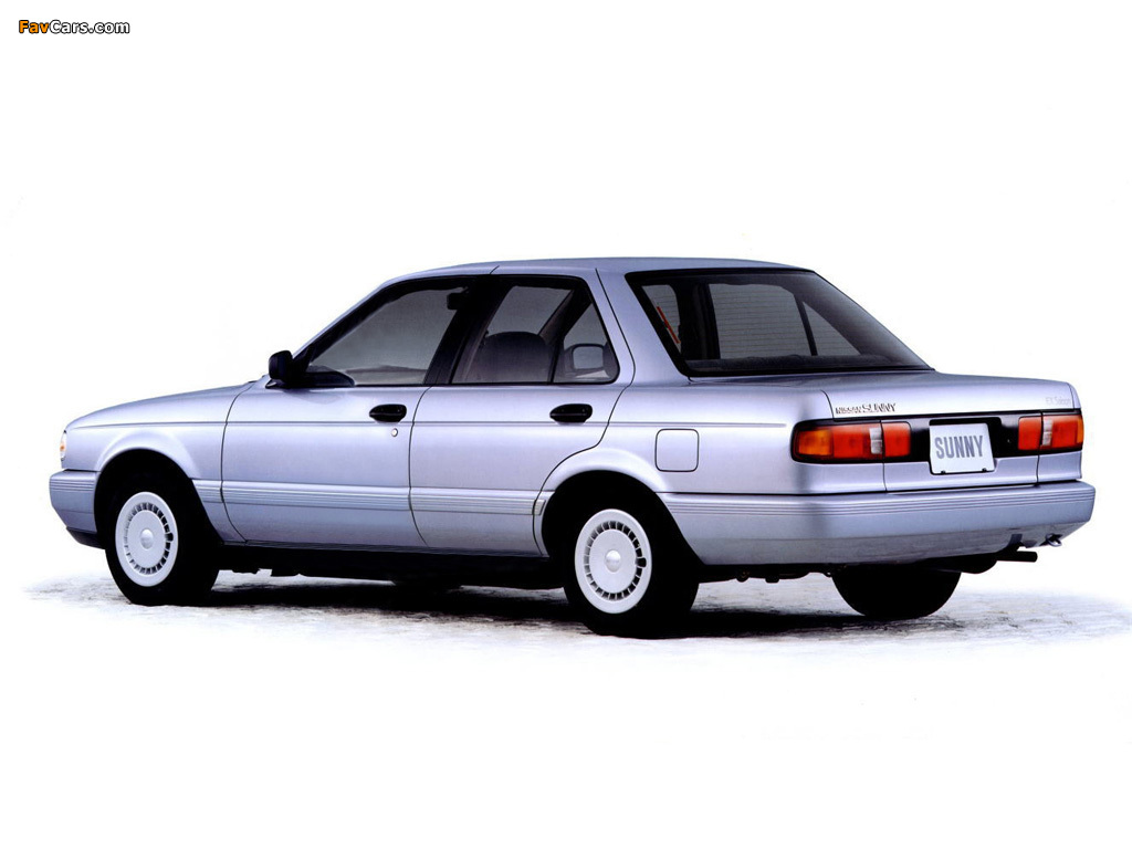 Pictures of Nissan Sunny Sedan (N14) 1990–95 (1024 x 768)