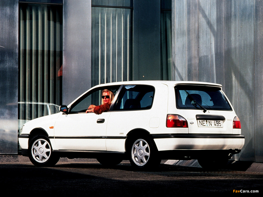 Nissan Sunny 3-door (N14) 1990–95 wallpapers (1024 x 768)
