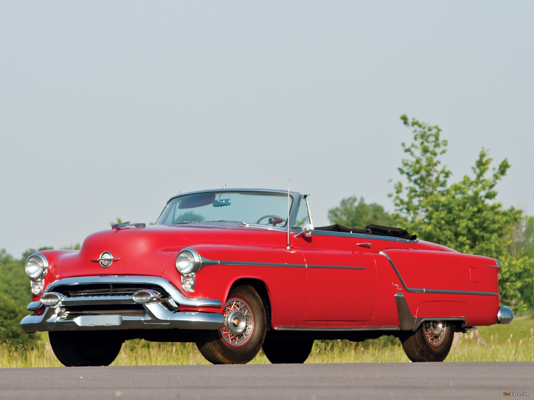 Photos of Oldsmobile 98 Convertible (3067DX) 1953 (2048 x 1536)