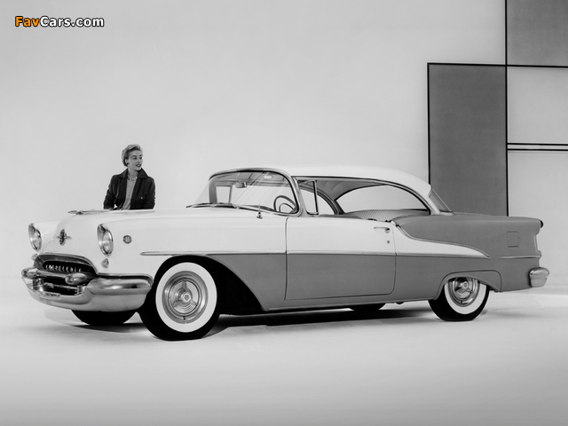 Oldsmobile Super 88 Holiday Coupe (3637D) 1955 wallpapers (640 x 480)