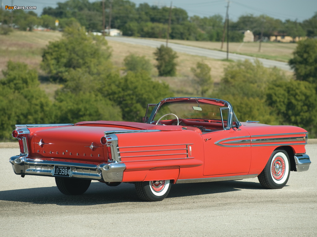 Oldsmobile Super 88 J-2 Convertible (3667DTX) 1958 wallpapers (1024 x 768)