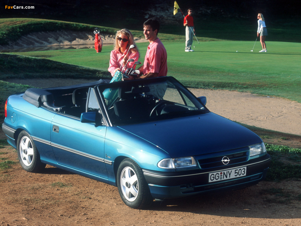 Opel Astra Cabrio (F) 1993–94 wallpapers (1024 x 768)
