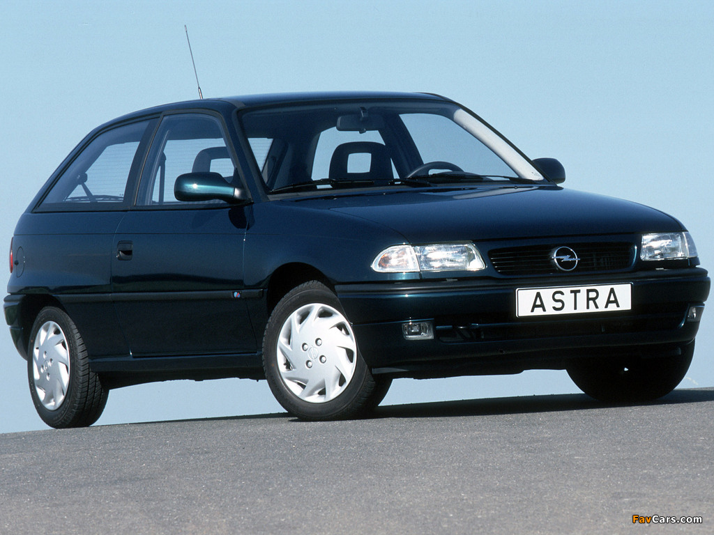Opel Astra 3-door (F) 1994–98 wallpapers (1024 x 768)