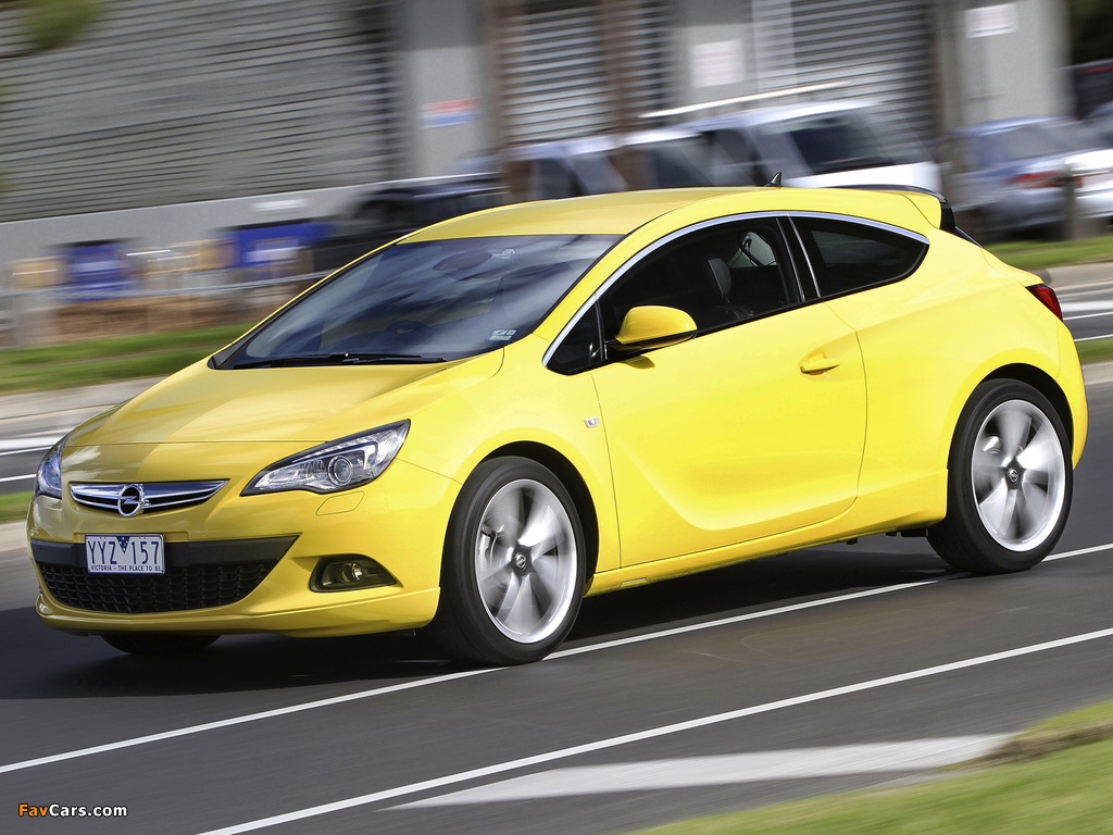 Opel Astra GTC AU-spec (J) 2012–13 photos (1024 x 768)