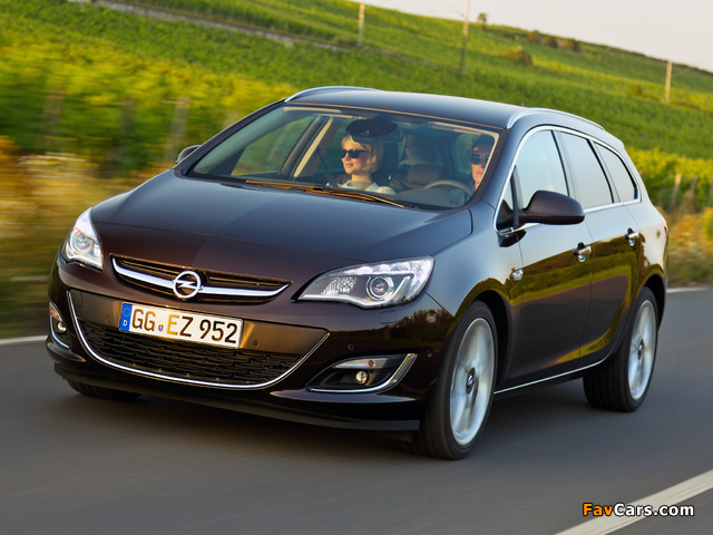 Opel Astra Sports Tourer (J) 2012 wallpapers (640 x 480)