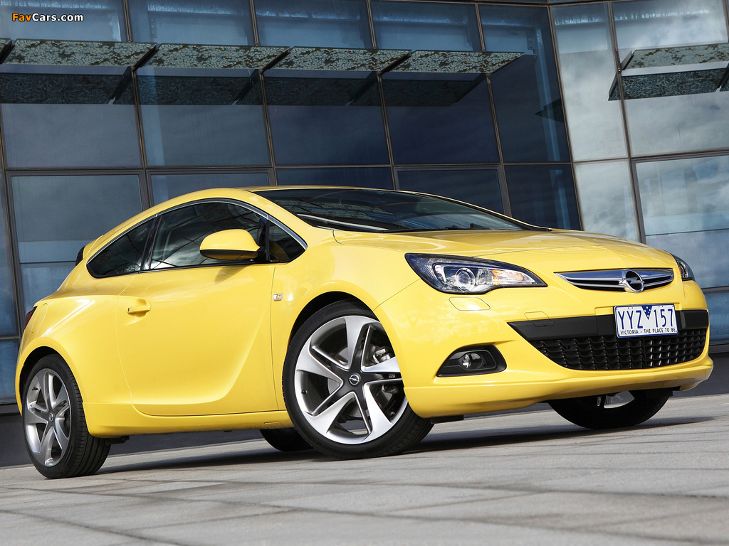 Pictures of Opel Astra GTC AU-spec (J) 2012–13 (1024 x 768)
