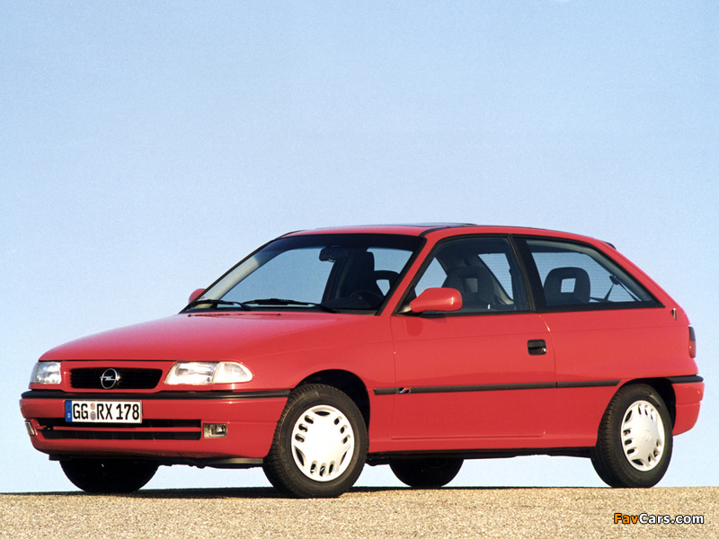 Opel Astra 3-door (F) 1994–98 wallpapers (800 x 600)