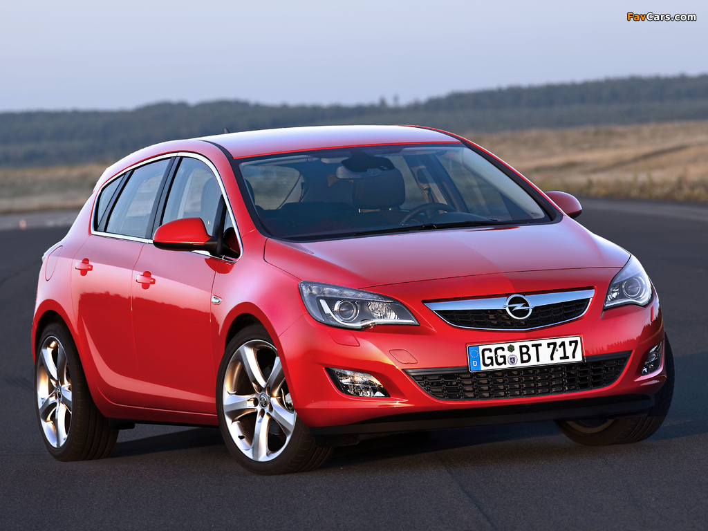 Opel Astra 5-door (J) 2009 wallpapers (1024 x 768)