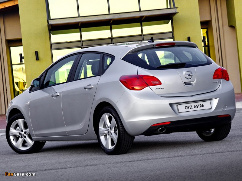 Opel Astra 5-door ZA-spec (J) 2010 wallpapers (800 x 600)