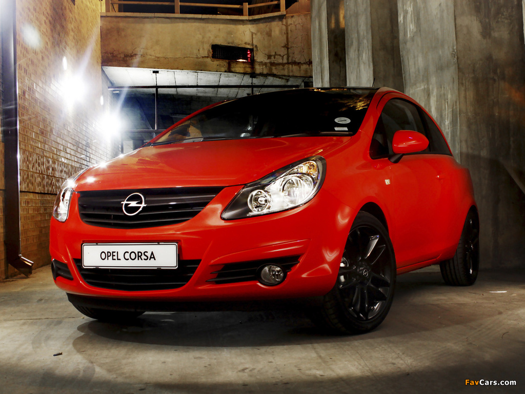 Images of Opel Corsa Color Edition 3-door ZA-spec (D) 2010–11 (1024 x 768)