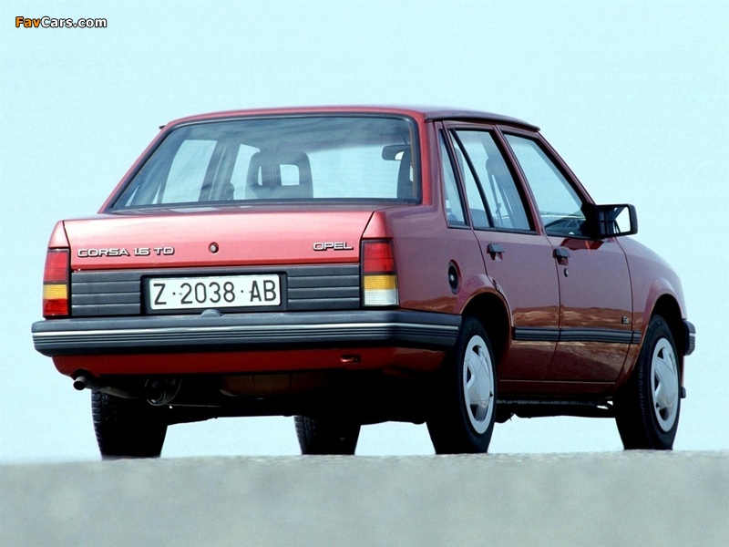 Opel Corsa Sedan (A) 1985 photos (800 x 600)