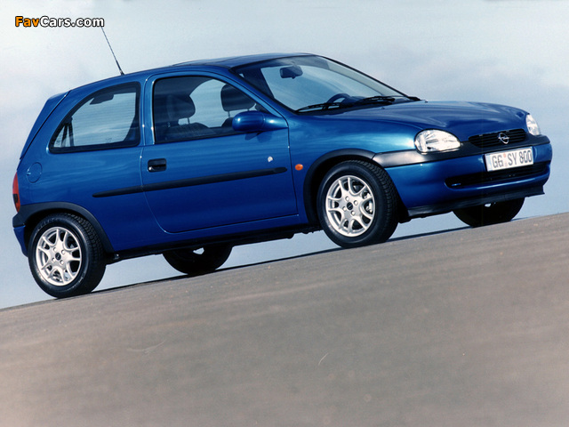 Opel Corsa 3-door (B) 1997–2000 wallpapers (640 x 480)