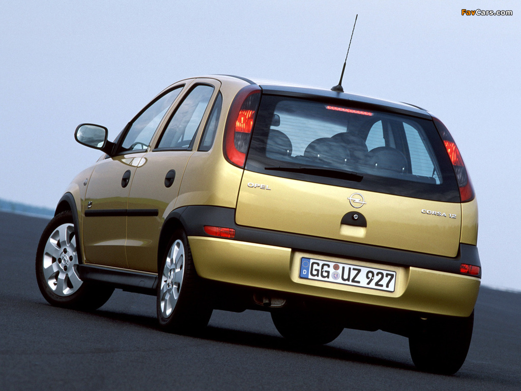 Opel Corsa 5-door (C) 2000–03 images (1024 x 768)