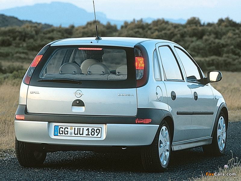 Opel Corsa 5-door (C) 2000–03 wallpapers (800 x 600)