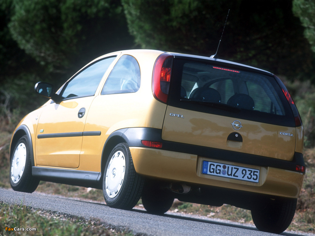 Opel Corsa 3-door (C) 2000–03 wallpapers (1024 x 768)