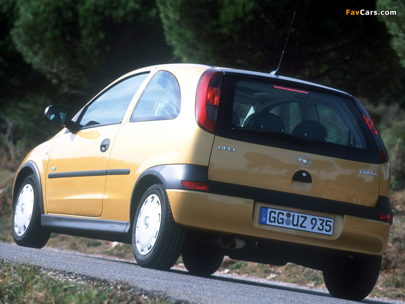 Opel Corsa 3-door (C) 2000–03 wallpapers (800 x 600)