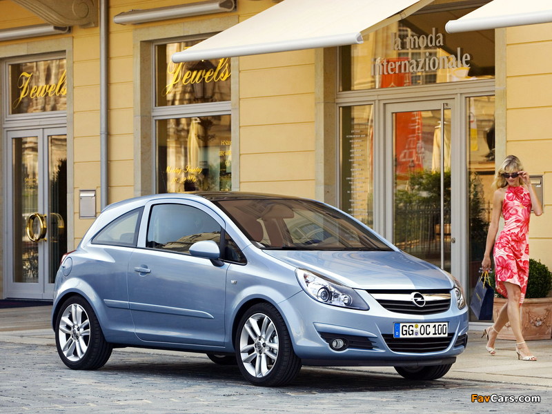 Opel Corsa 3-door (D) 2006–09 wallpapers (800 x 600)