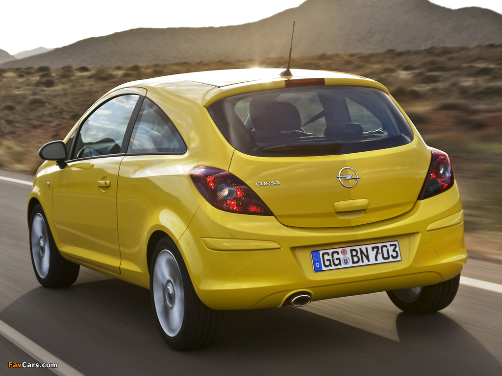 Opel Corsa 3-door (D) 2009–10 photos (1024 x 768)