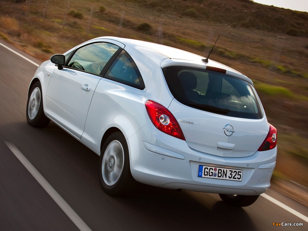 Opel Corsa 3-door (D) 2009–10 wallpapers (1024 x 768)