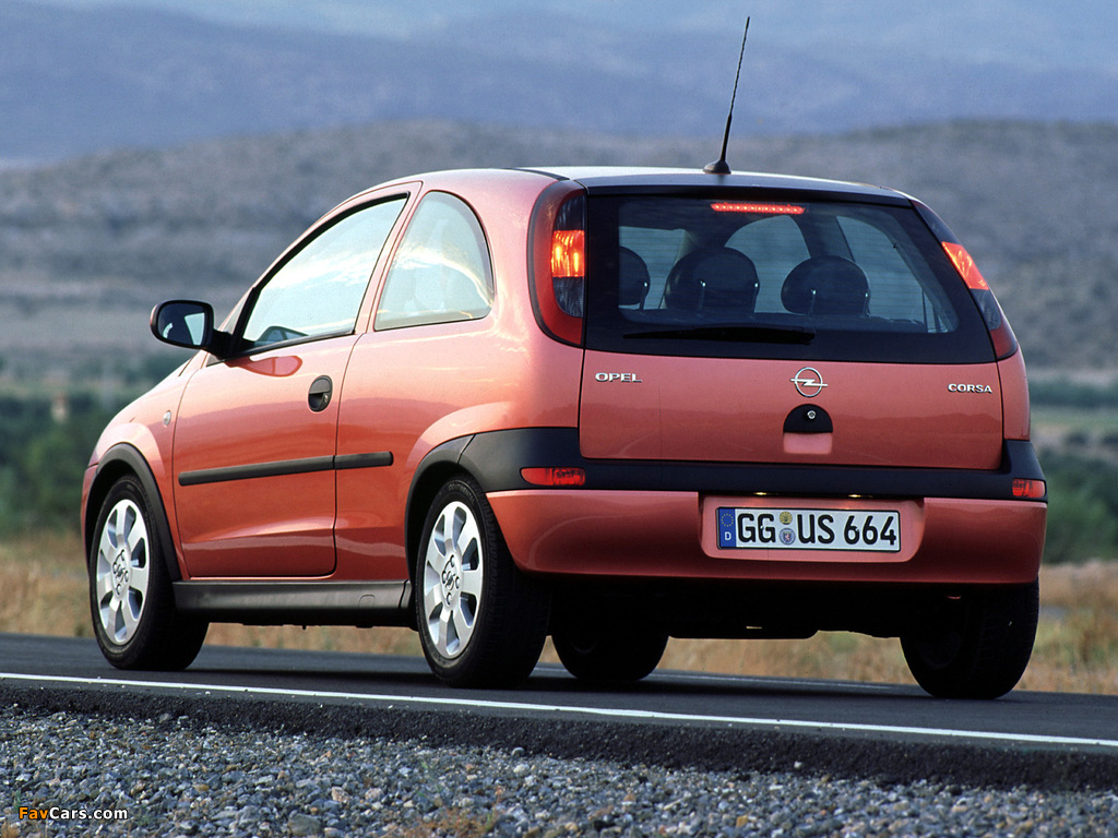 Photos of Opel Corsa 3-door (C) 2000–03 (1024 x 768)