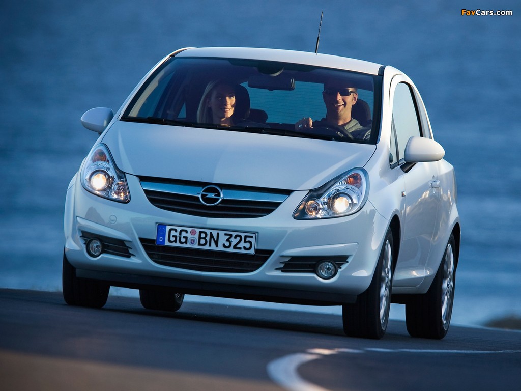 Pictures of Opel Corsa 3-door (D) 2009–10 (1024 x 768)
