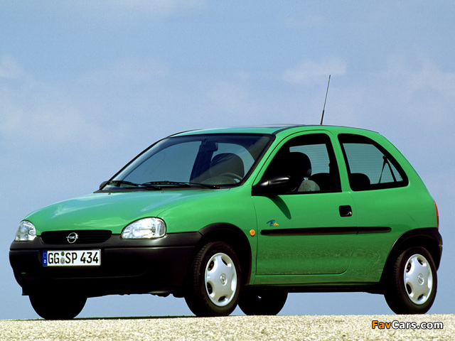 Opel Corsa 3-door (B) 1993–97 wallpapers (640 x 480)