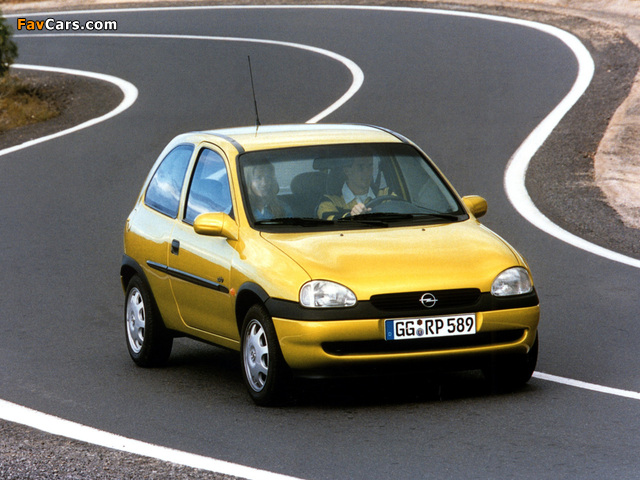 Opel Corsa 3-door (B) 1997–2000 wallpapers (640 x 480)