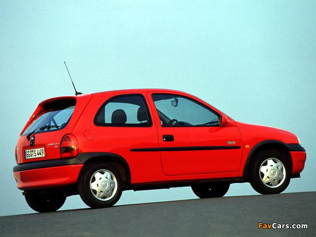 Opel Corsa 3-door (B) 1997–2000 wallpapers (640 x 480)