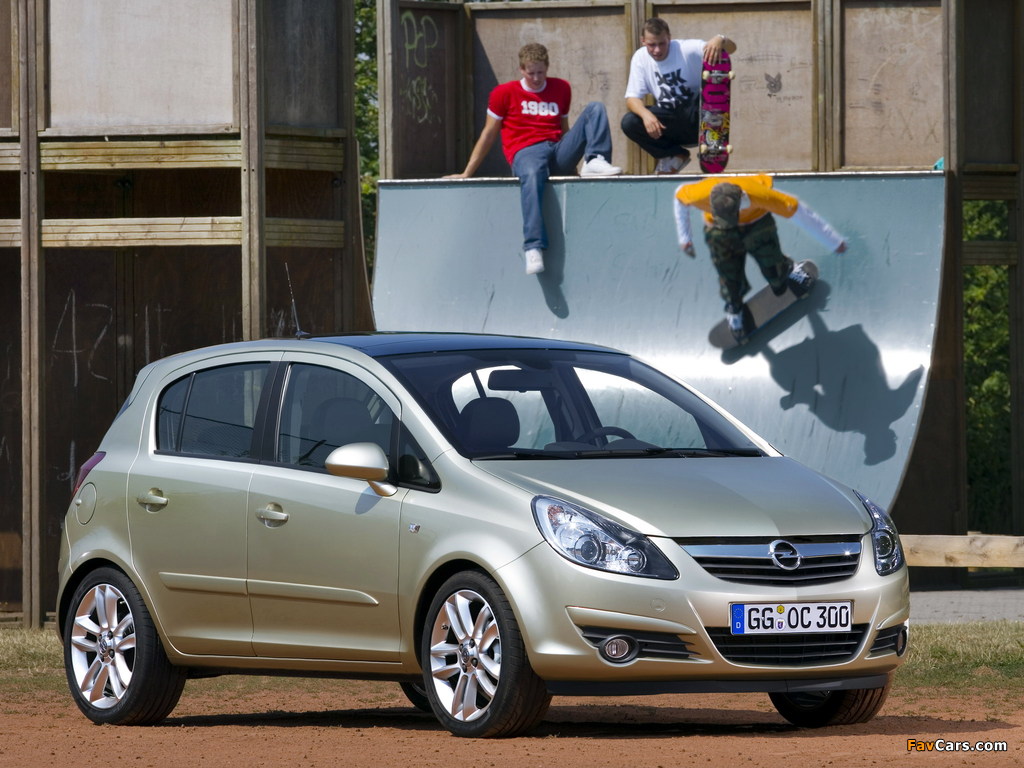 Opel Corsa 5-door (D) 2006–09 wallpapers (1024 x 768)