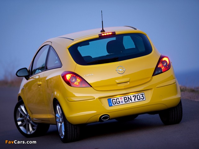 Opel Corsa 3-door (D) 2009–10 wallpapers (640 x 480)