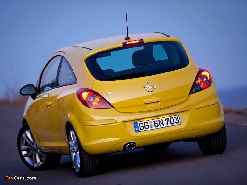 Opel Corsa 3-door (D) 2009–10 wallpapers (800 x 600)