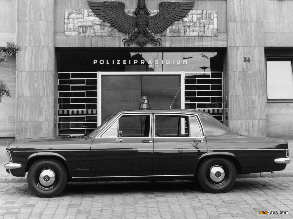 Opel Kapitän Polizei (B) 1969–70 wallpapers (1024 x 768)