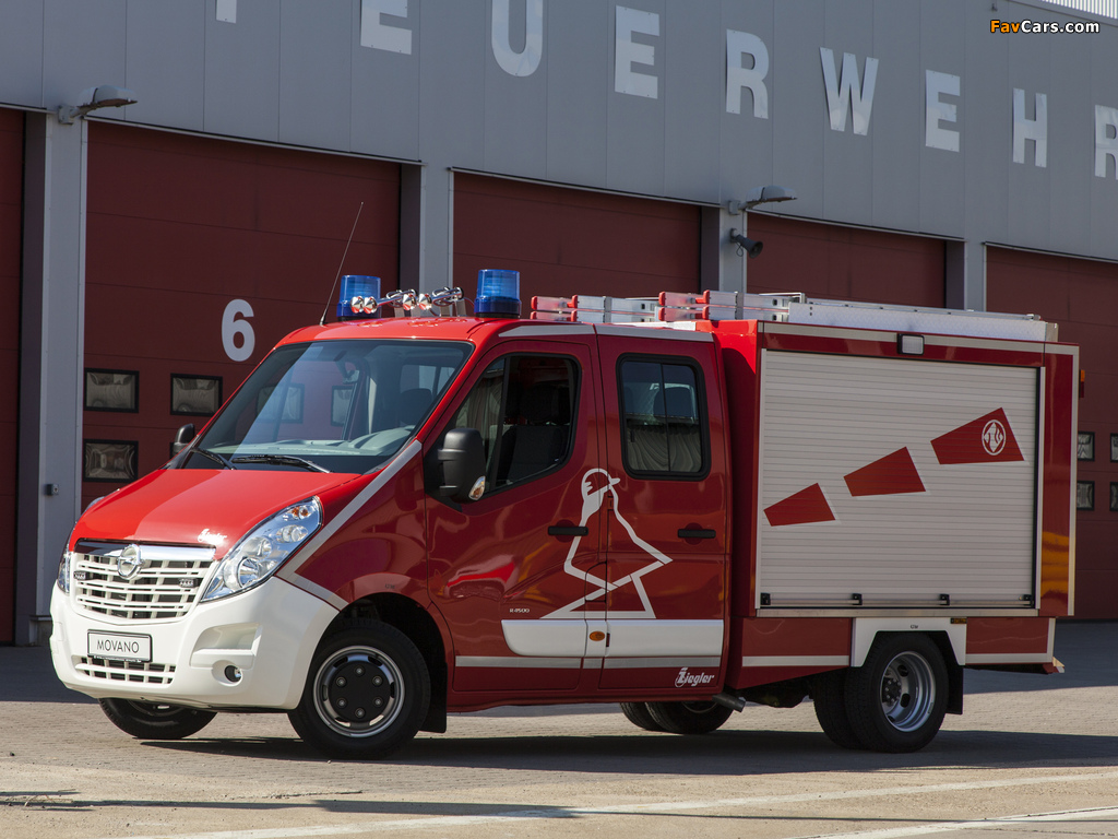Opel Movano Double Cab Feuerwehr 2010 wallpapers (1024 x 768)
