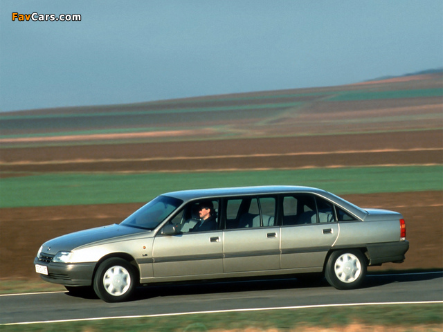 Opel Omega Limousine by Armbruster-Stageway 1988–90 photos (640 x 480)