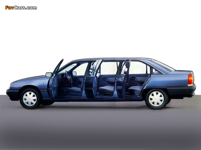 Opel Omega Limousine by Armbruster-Stageway 1988–90 wallpapers (640 x 480)