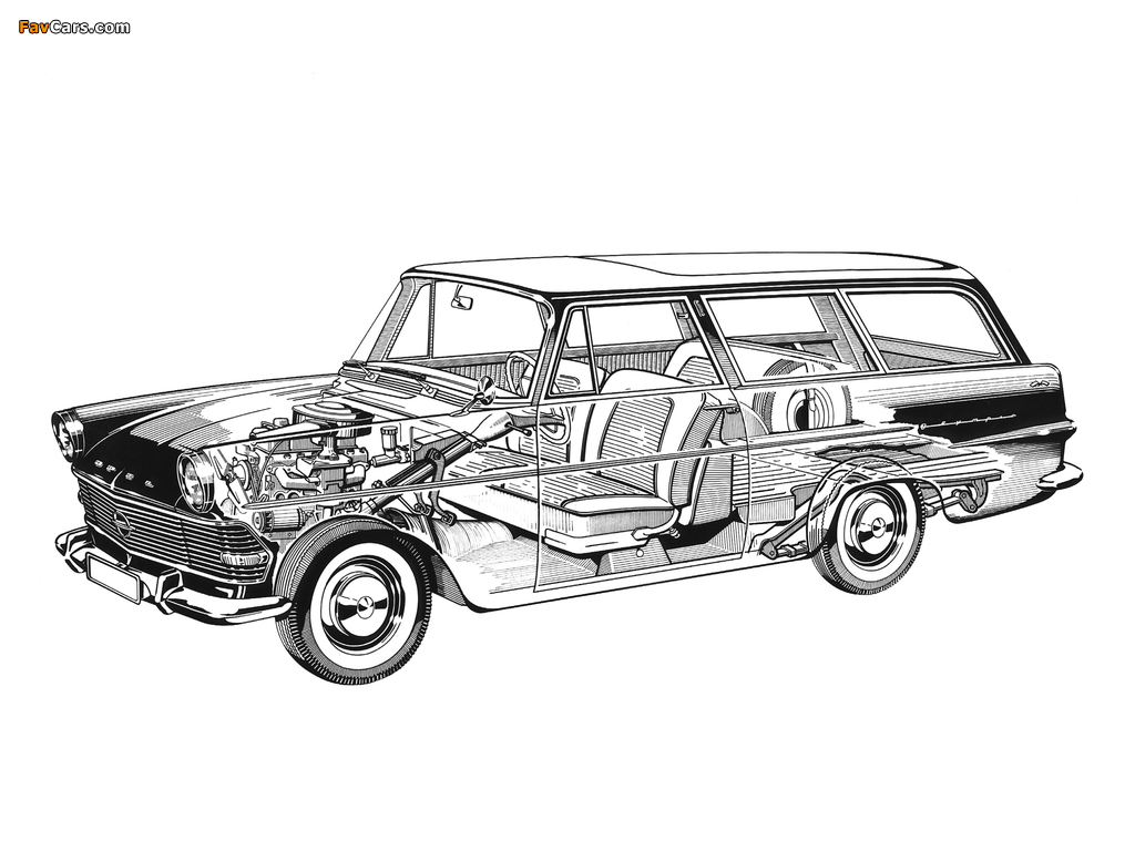 Opel Rekord Caravan (P2) 1960–63 wallpapers (1024 x 768)