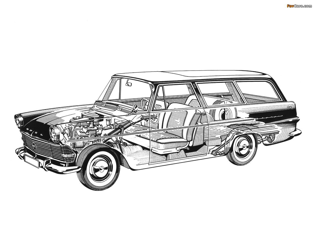 Opel Rekord Caravan (P2) 1960–63 wallpapers (1280 x 960)