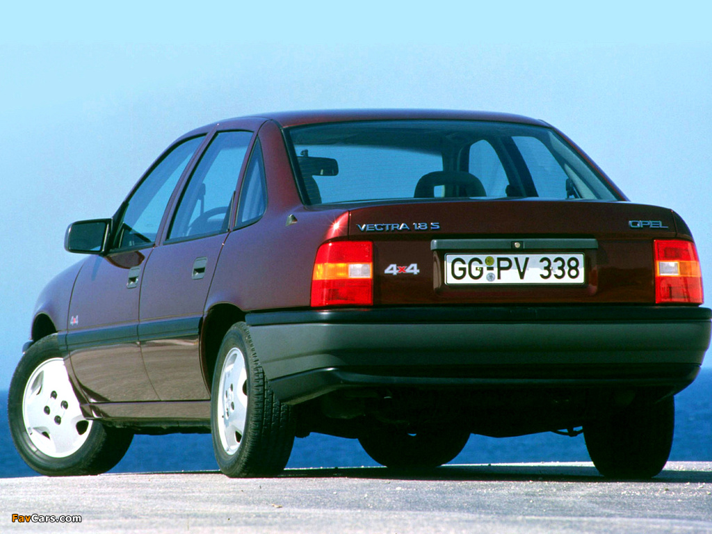 Opel Vectra 1.8 S 4x4 Sedan (A) 1988–89 wallpapers (1024 x 768)