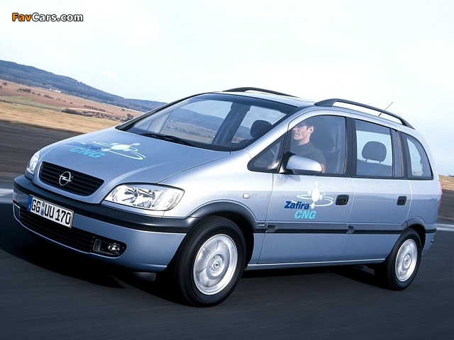 Opel Zafira CNG (A) 2002–05 pictures (640 x 480)