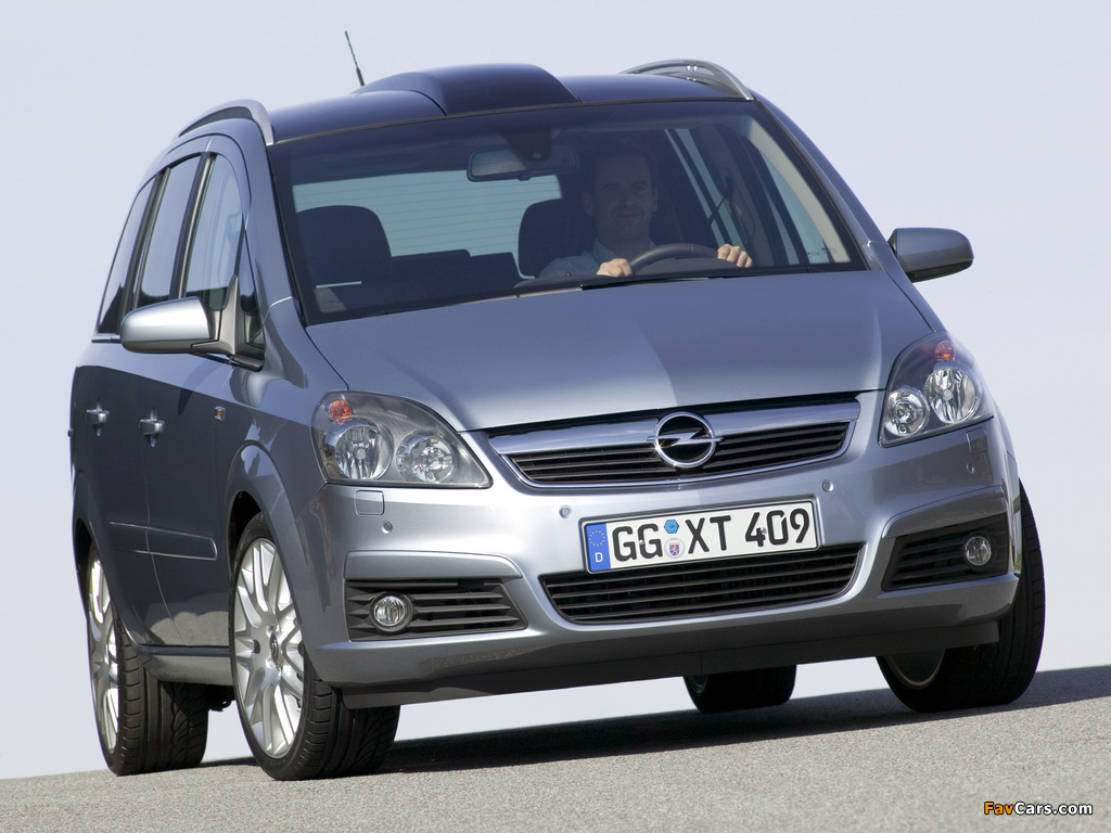 Opel Zafira 2.0 Turbo (B) 2005–08 images (1024 x 768)