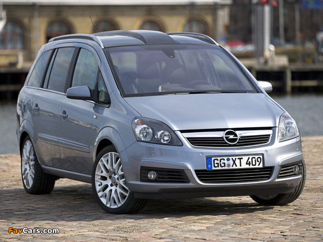 Opel Zafira 2.0 Turbo (B) 2005–08 images (640 x 480)