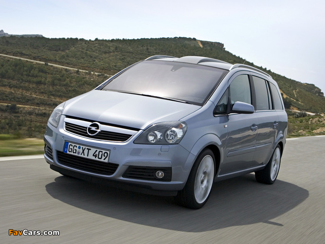 Opel Zafira 2.0 Turbo (B) 2005–08 wallpapers (640 x 480)