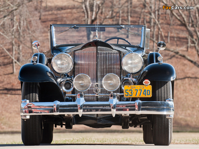 Packard Twelve Coupe Roadster (1005-639) 1933 wallpapers (640 x 480)