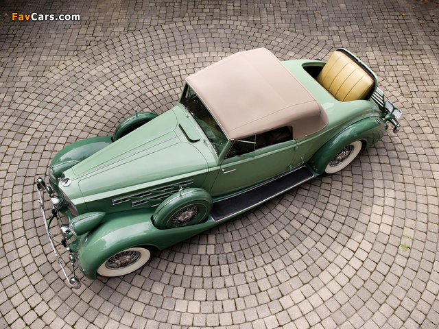 Packard Twelve Coupe Roadster (1407-939) 1936 pictures (640 x 480)